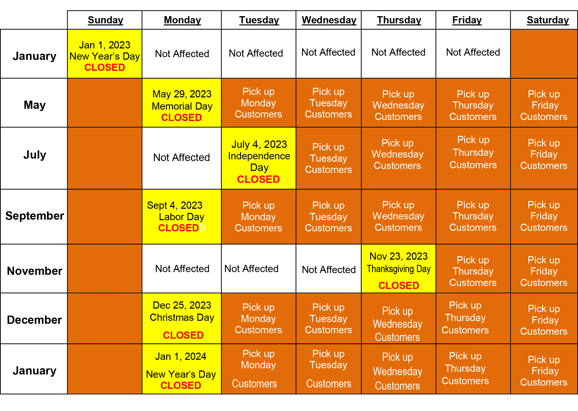 Cottage Grove Trash Schedule 2023 (Bulk Pickup, Holidays, Map)